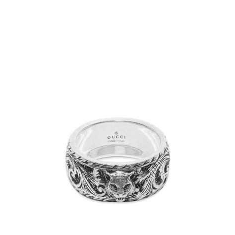 gucci garden feline head ring|authentic Gucci dog collar.